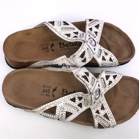 Betula by Birkenstock White Sandal Shoes Size 7 - Picture 5 of 7